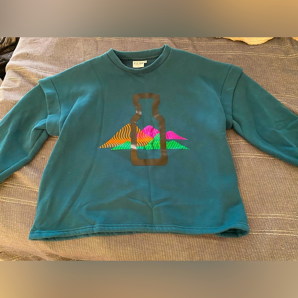 Ziztar teal crewneck sweatshirt